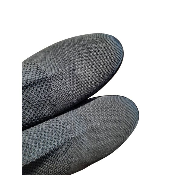 Eileen Fisher Booties Women's 8.5 Grey Knit Clever Suede Trim Block Heel Pull On - Picture 5 of 5